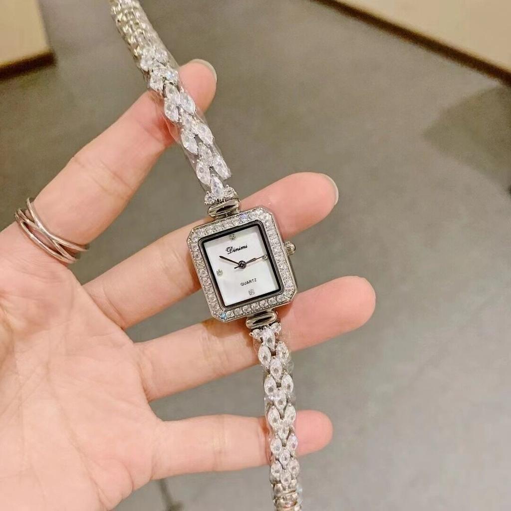 Square Bracelet Watch Women'S Diamond-Encrusted Diamond-Filled Exquisite Fritillary Niche Fashion Women'S Watch