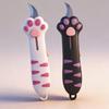 Cute Cat Paw Safety Knife Portable Letter Box Cutter Retractable for Carton Opener
