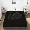 Mattress Cover Fitted Sheet With Elastic Band Bed Sheets Bedding Linens Queen King Size Bedsheet 90/150/160X200CM Black Horse