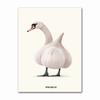 Funny Fruit Animal Poster, Kitchen Canvas Painting, Garlic, Goose,Cauliflower, Sheep Wall Picture, Living Room Decor