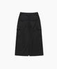 Tudument Ripstop Cargo Long Skirt Black