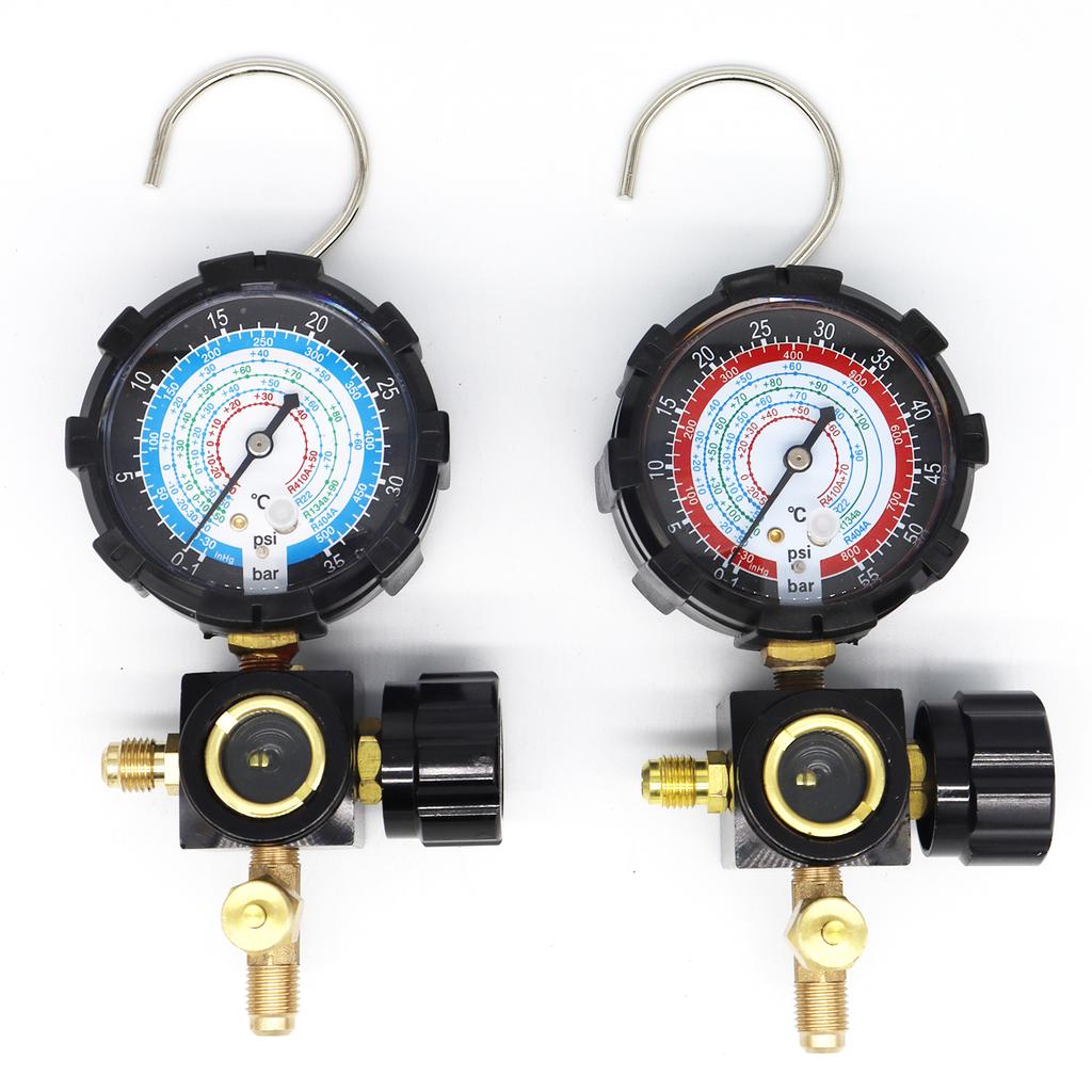 R22/R410 A134 Air Conditioner Refrigerant Meter Household Refrigerant Pressure Gauge Refrigerant Automobile Single Meter Tool