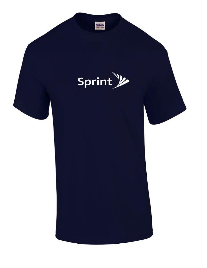 

Sprint T-Shirt 90s Vintage LOGO Funny GEEK Phone Navy Blue White Shirt S-5XL S