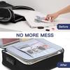 Document briefcase, 3-layer lockable storage bag, men's women's bag, wallet, passport, home security function storage box.-zmt
