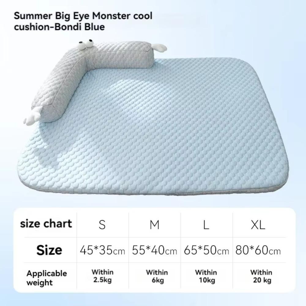 Dog Cool Mat Big-Eyed Monster Breathable Mat For Small To Large Puppies/Cats Washable Pets Cool Bed Dog/Cat Cool Nest Summer M