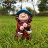 Resin Halloween Witch Sculpture Creative Garden Dwarf Figurine Gnome Statues  Children