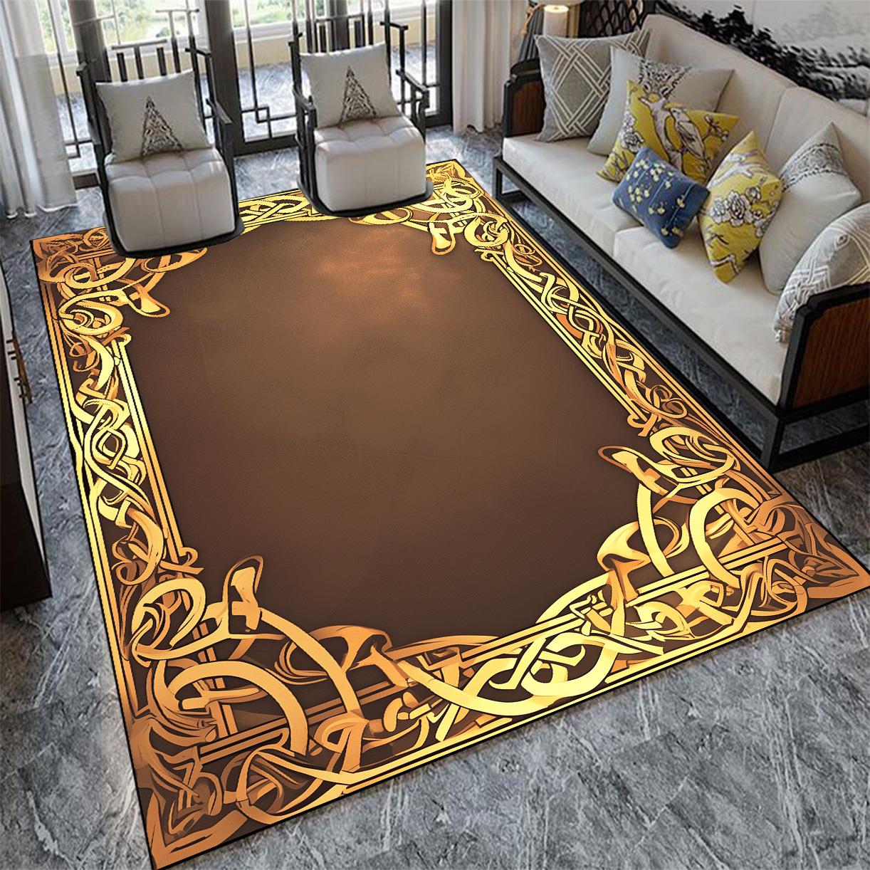 

Modern Light Luxury Living Room Rugs Sofa Coffee Table Blanket Room Bedroom Large Area Covered Mat Non-slip Washable Carpet 60x90cm