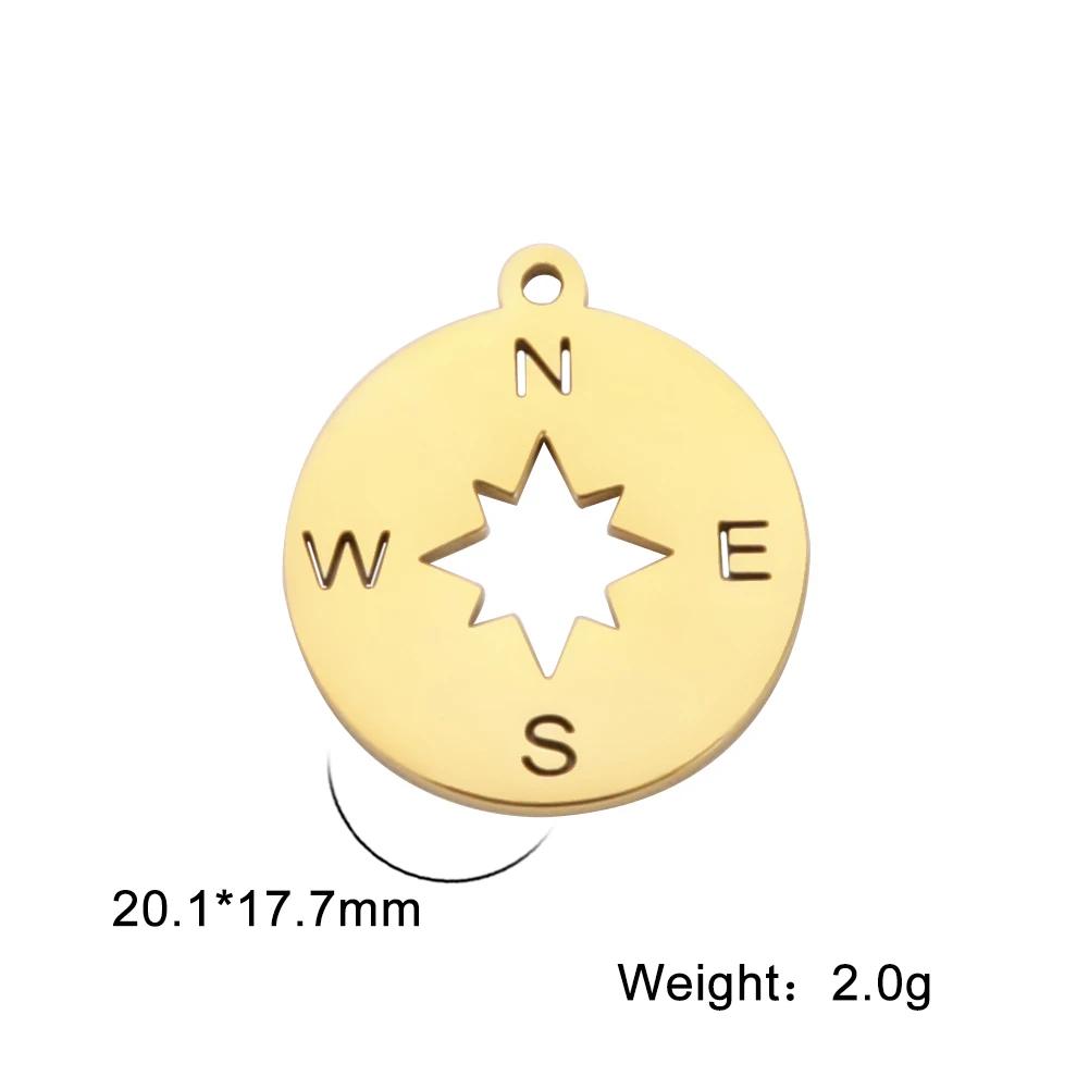 5 Stück/Los DIY Anhänger für Ohrring Halskette Armband Musikbaum Mond Stern Edelstahl Anhänger für Schmuckherstellung Zubehör