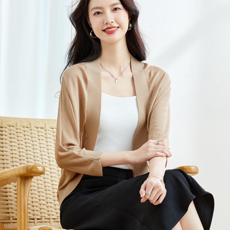 CARBAMMI Women s Seven-Sleeve Knit Cardigan M