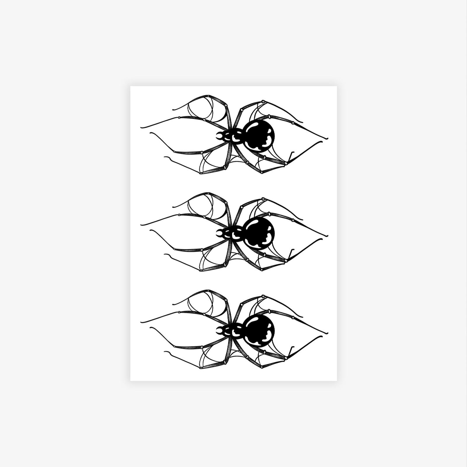 High-End Y2K Dark Personality Domineering Spider Male Hot Girl Arm Tattoo Sticker 7*10CM