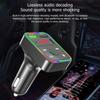 Kit vivavoce per auto Bluetooth senza fili Trasmettitore FM per auto Modulatore Aux Lettore MP3 LCD Caricatore doppio USB