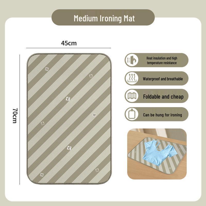 Foldable Portable Ironing Board with Heat-Resistant Pad and Anti-Scald Gloves