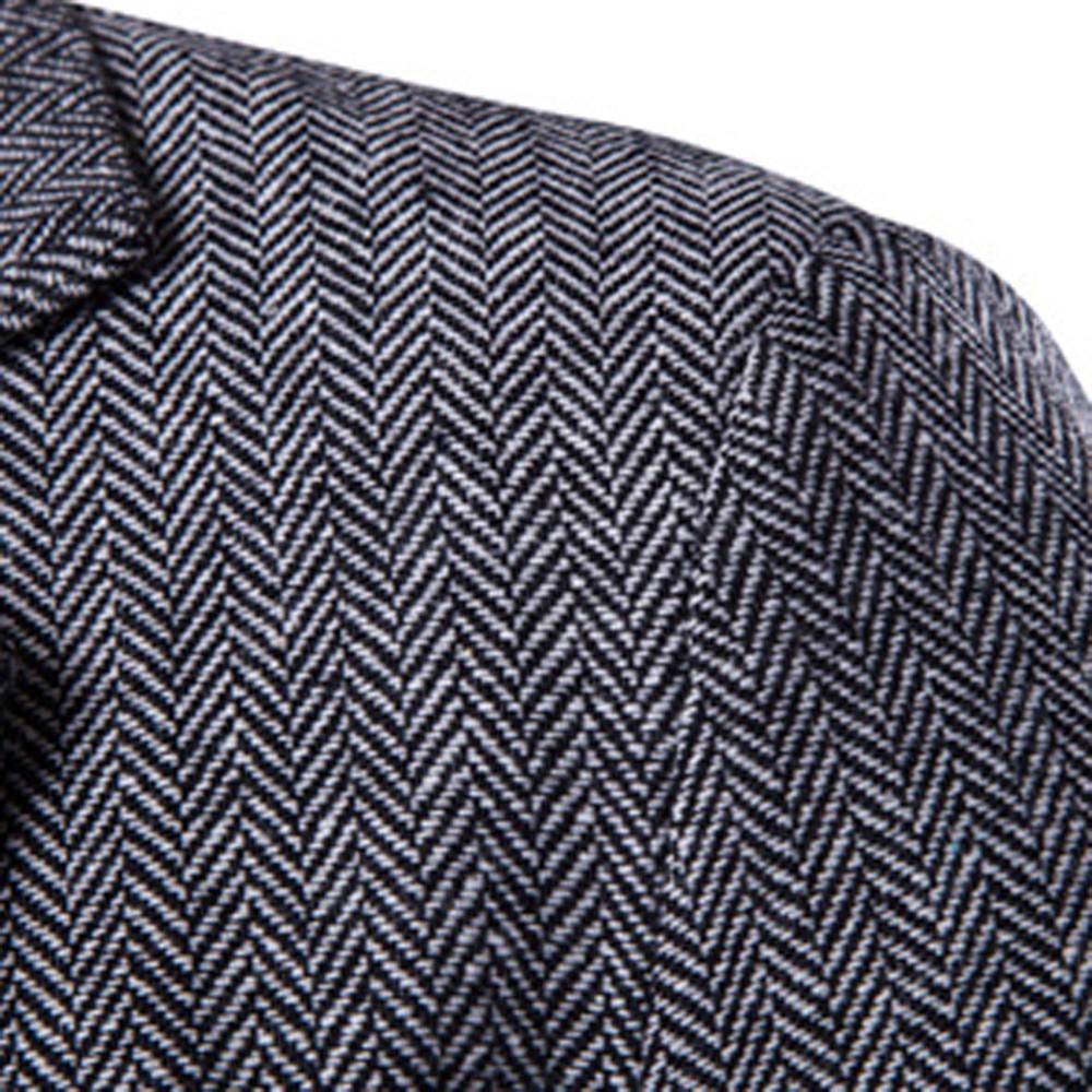 Men's Casual Fashion  Color Single Button Long Sleeve Suit Jacket Coat