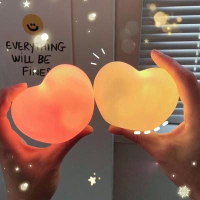 Love Heart Night Light Atmosphere Light Bedside Bedroom Sleep Light Soft Nightlight Tabletop Decoration