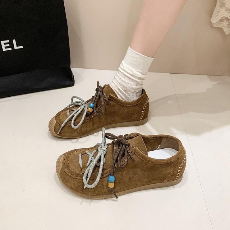 Kangaroo shoes women's new versatile and comfortable platform casual shoes one pedal lazy shoes tide