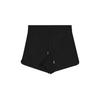 2025 Women's Summer High Waist Slimming Loose Straight-Leg Drawstring Shorts - Black Casual Versatile Sportswear