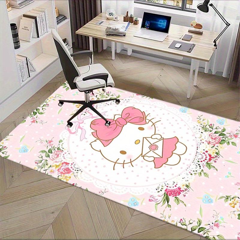 1pc Hello Kitty Office Carpet Under Chair Mat Gift Universal Cute Cartoon Rug for Room Decor Birthday Present Bedroom Flooring Mat Pink Flor