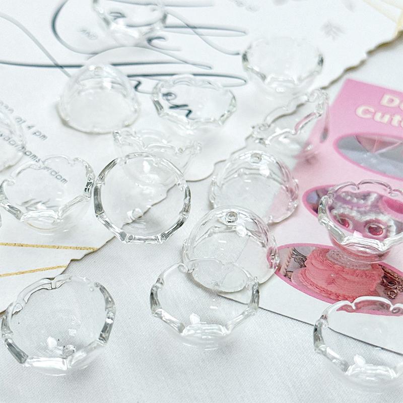 20Pcs/Set Jellyfish Keychain Wind Chimes Beads Caps Charms For Jewelry Making Diy Decorations Wind Bell Pendant Earrings Accesso