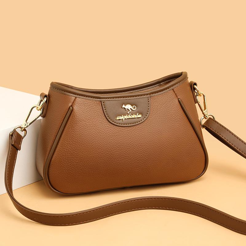 

2025 All-Season Korean Style Women s Underarm Crossbody Bag - Simple, Elegant, and Compact Square Design Single Bag коричневый