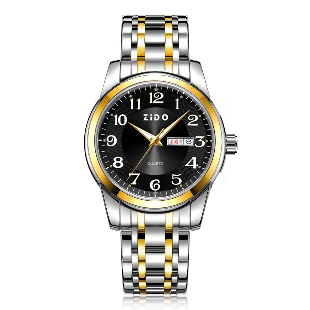 High-End Fashion Men'S Watch Light Luxury Versatile Automatic Quartz Luminous Old Man'S Watch Big Number