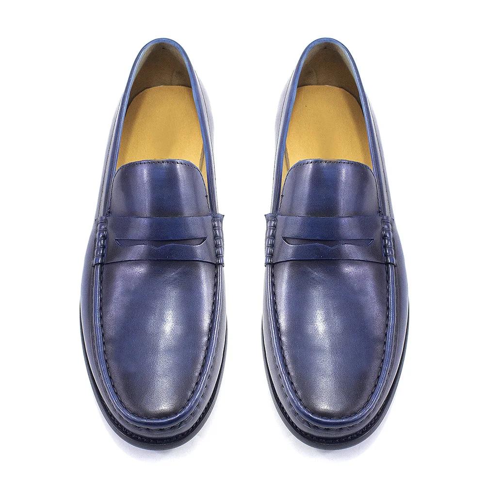 Fashion Luxury Genuine Leather Men's Penny Loafers Casual Office Business Dress Shoes Fashion Party Wedding Formal Male Footwear