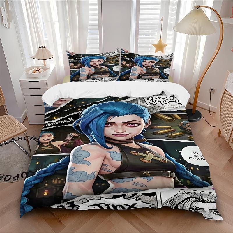 3Pcs Superheroine Power Up Bedding Sets For All Sizes New 3D Printed Bed Cover Comforter Duvet Cover Pillowcase Bedroom Decoration