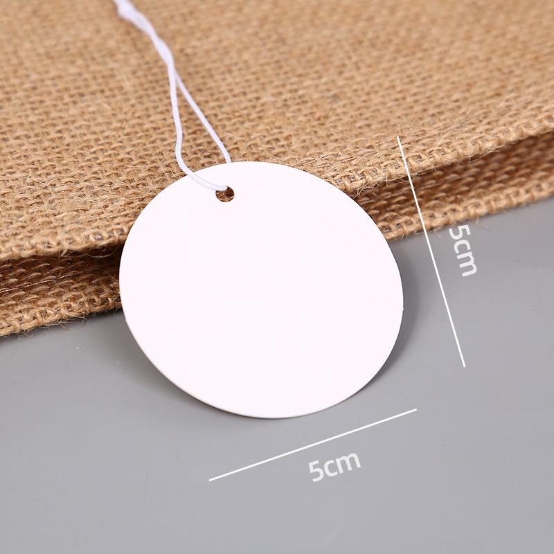 In-Stock Blank Cardboard Jewelry Tags with Elastic Rope for Clothing Accessories