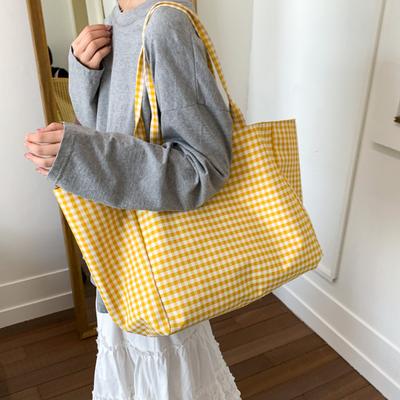 Bolsa de Lona de Grande Capacidade Bolsa Tote de Ombro Casual e Leve para Mulheres