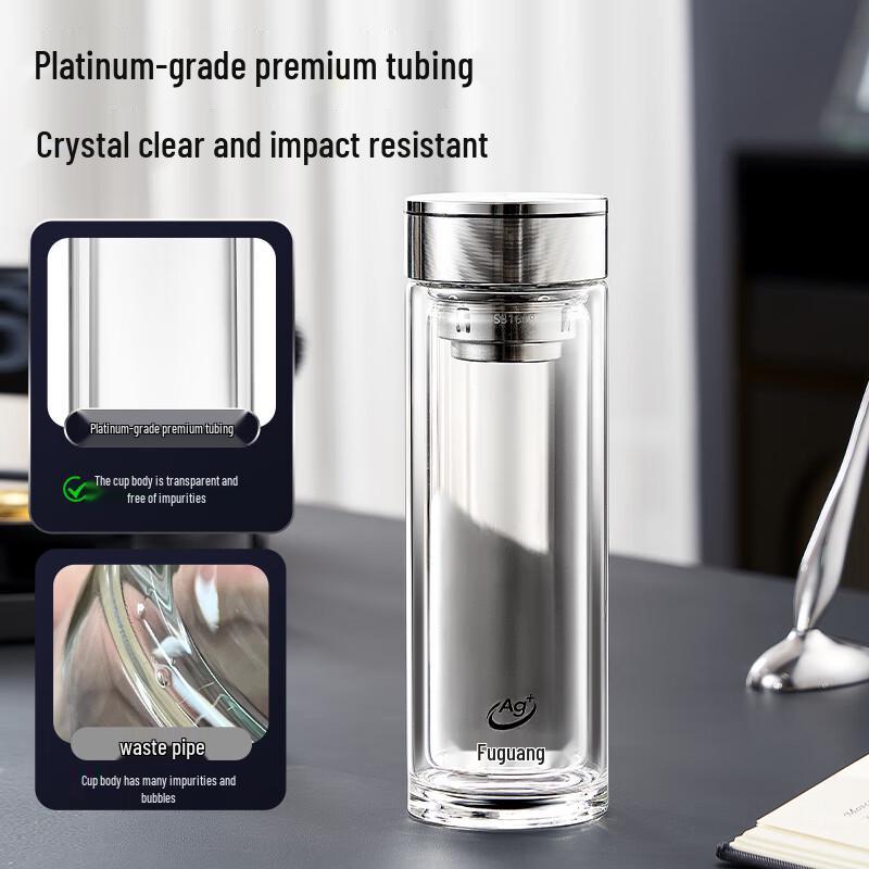 Fuguang Double-Layer High Borosilicate Glass Tea Infuser Bottle
