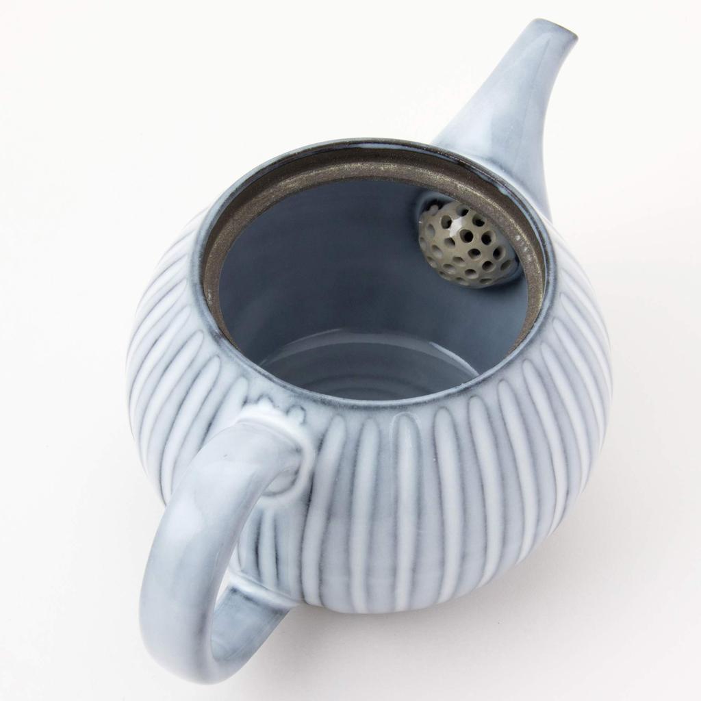 Hasami Ware Kirihigi Teapot and Stainless Steel Tea Strainer Approximately Matte Made In Product Number 14715 Set, 500ml, Ceramic, Plain, Simple,