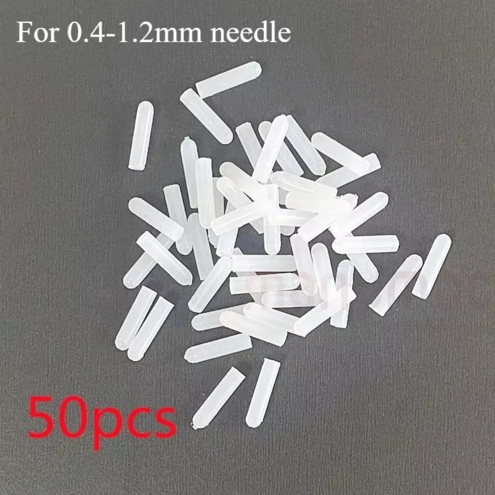 

50Pcs Blunt Tip Special Silicone Plug Head Anti Glue Leakage Prevent Solidifying Protective Covers Silicone Needle Cap