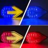 Motorcycle LED Two-color Turn Signal Lamp Turn Signal Light with Arrow Turning Direction Light Motorcycle Indicators Accessories