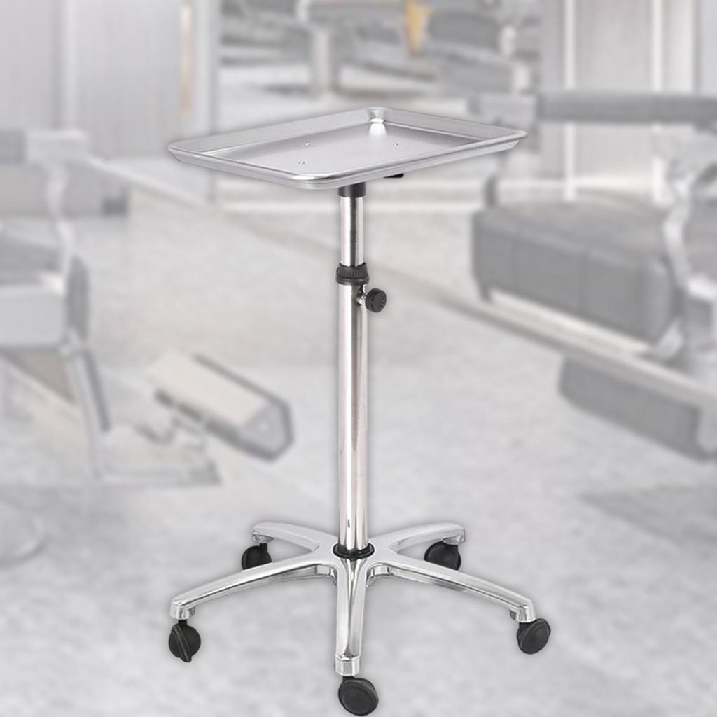 Hair Salon Rolling Cart Tray Stylist Instrument Stand on Wheels for