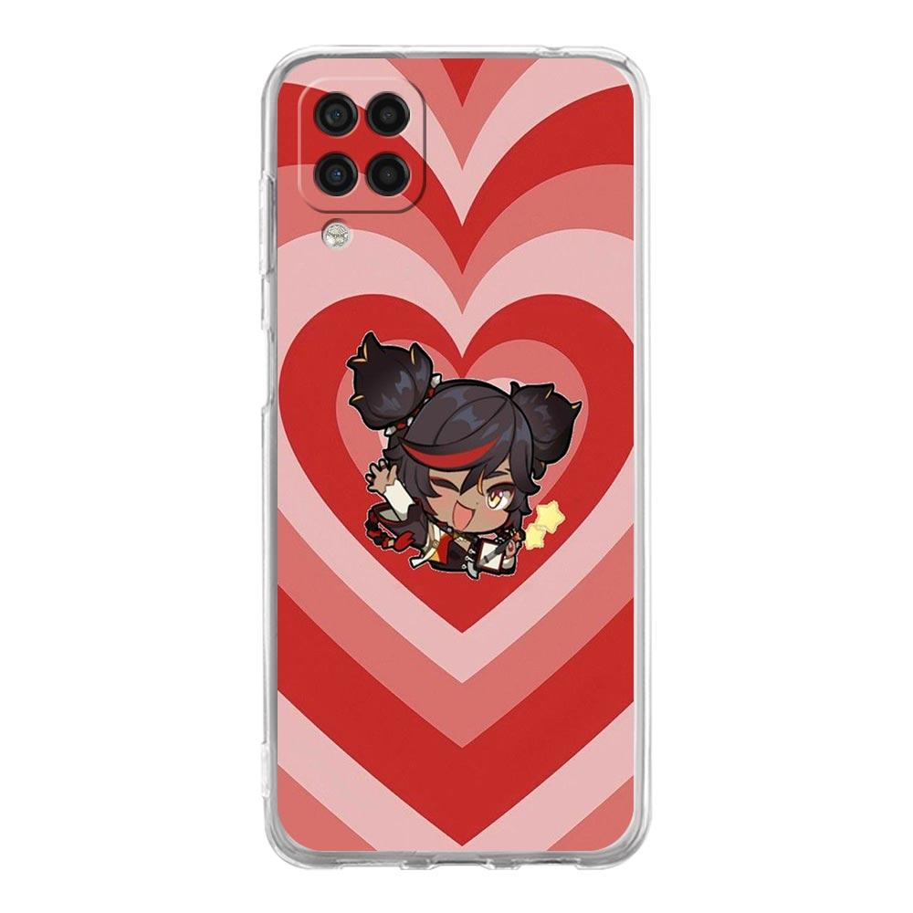 Love Genshin Impact estetické pouzdro na telefon Samsung A51 A71 A21S A12 A11 A31 A41 A03S A22 A13 A33 A73 A53 A52 A32 5G A23 kryt