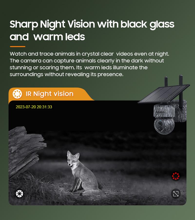 4G Wireless PTZ Outdoor Dome Camera - HD Night Vision, Solar-Powered, Waterproof Surveillance System