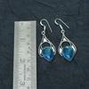 Blue Topaz Gemstone Handmade 925 Sterling Silver Jewelry Earring