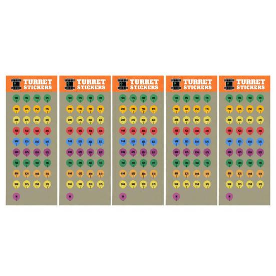 

Yousheng Scope Ranging Stickers for Ballistic Calculation 37 Color-Coded Labels for 100-1000 Yards No-Math Drop Markers for Precision Shoot