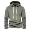 Erkek Düz Renk Bol Kapüşonlu Sweatshirt Erkek Günlük Moda Spor Kazak Sweatshirt