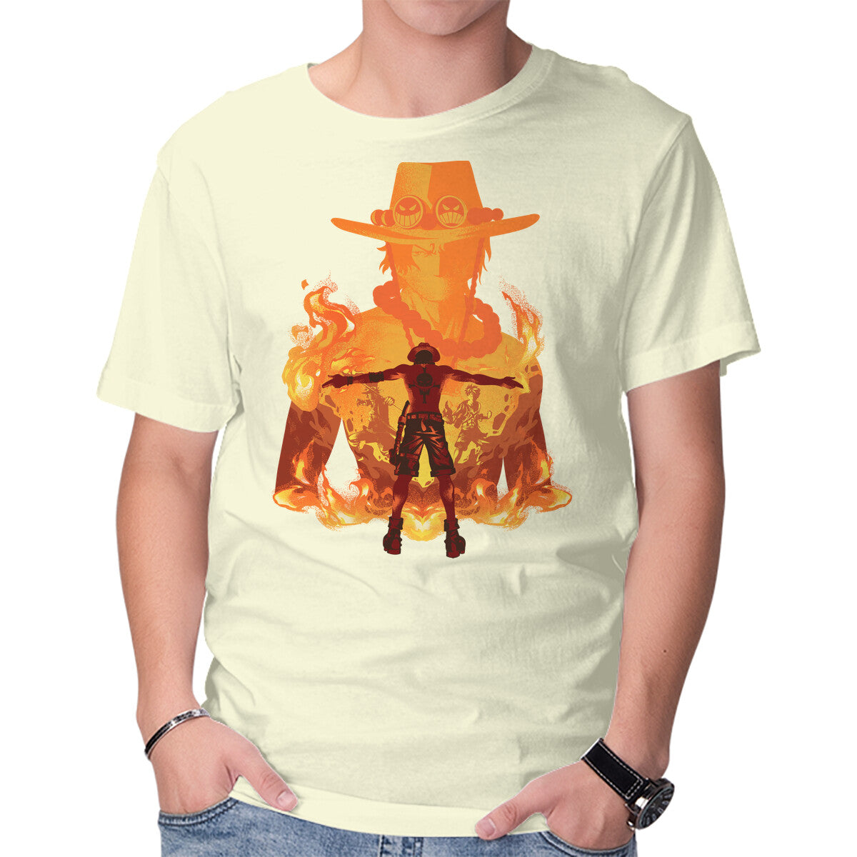 Unisex Crew Neck T-Shirt Fire Fist Graphic Short Sleeve Casual Tee XXL