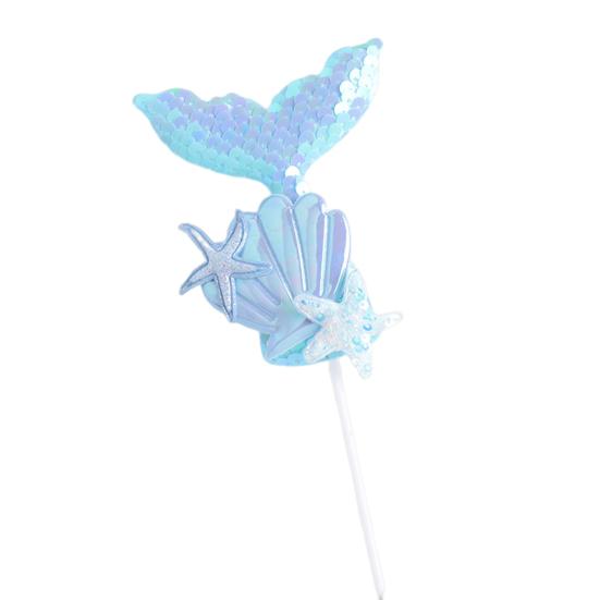 Cupcake Topper Exquisite Beautiful Lightweight Cake Topper Mermaid Tail Cupcake Topper Birthday Party Dessert Insert Cupcake Topper