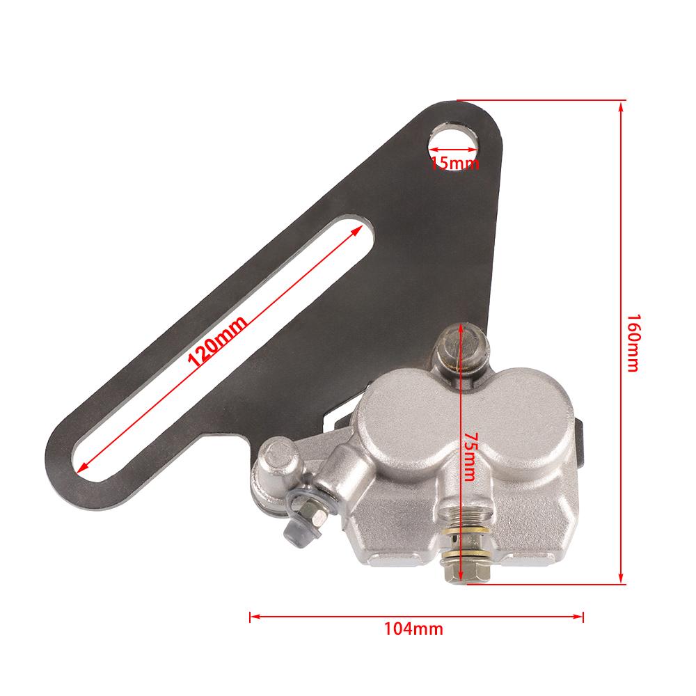 15mm Rear Brake Caliper Dual Piston Hydraulic Disc Brake Assembly For 140cc 150cc 250cc Dirt Bike Motocross