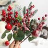 Christmas Decorations Red Berry Artificial Pine Bouquet Branch Xmas Tree Ornament Home Decor New Year 2026 DIY Gifts Accessories