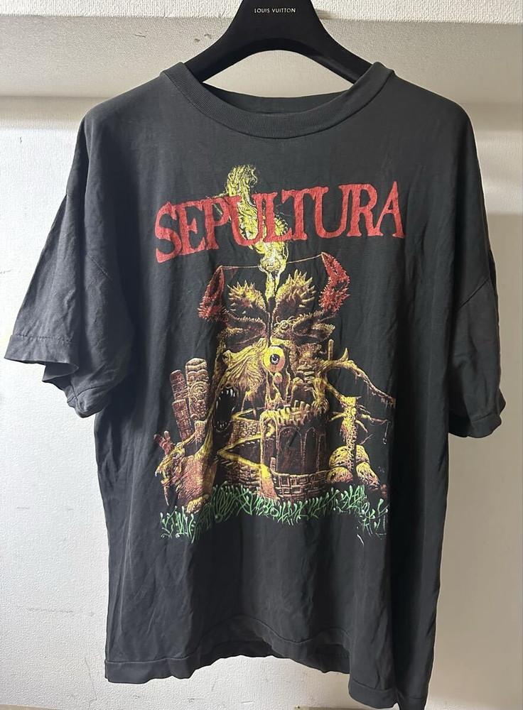 Sepultura T Shirt Vintage Band Streetwear Black reprint Full sizes PA8522 Unisex T-Shirt L