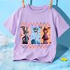 Childrens 2026 TShirt Judy and Nick Cute Rabbit and Fox Cartoons Printed Short Sleeve Casual Summer for Kids