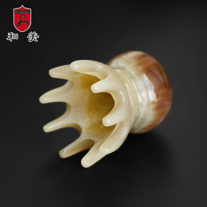 Real Yak Horn Shampoo Comb Scalp Massage Comb Wholesale Creative Octopus Meridian Comb