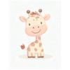 Smiling Giraffe - Poster for Children Smiling Giraffe - Poster for Children, 50X70 Cm, Frameless, Premium Canvas On Stretcher