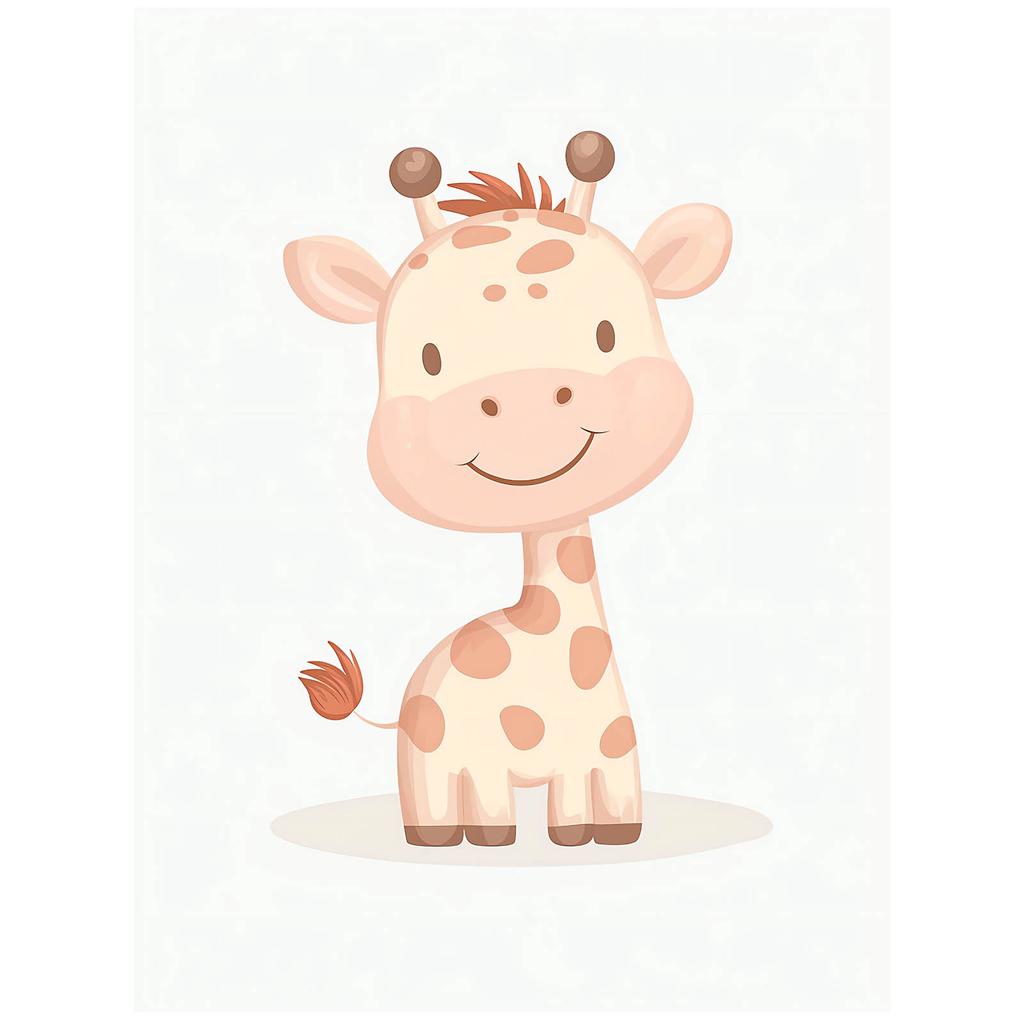 Uśmiechnięta Żyrafa - Plakat Dla Dzieci Uśmiechnięta Żyrafa - Plakat Dla Dzieci, 40X50 Cm, Bez Ramy, Papier Matowy 230 Gsm