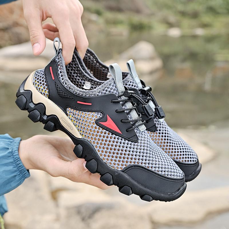 

Мужские мокасины серые туфли для вождения удобные туфли на плоской подошве повседневные походные туфли летние большие размеры обувь для активного отдыха нескользящая EU: 46 серый