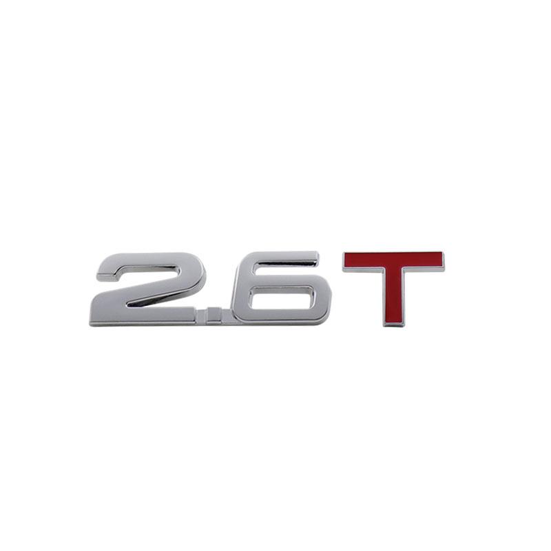 3D Premium 1.5T 1.8T 2.0T 2.2T 2.4T 2.5T 2.6T 2.8T 3.0T Logo for car Hood Fender trunk Tail Rear Bonnet Decal Emblem Badge Sticker