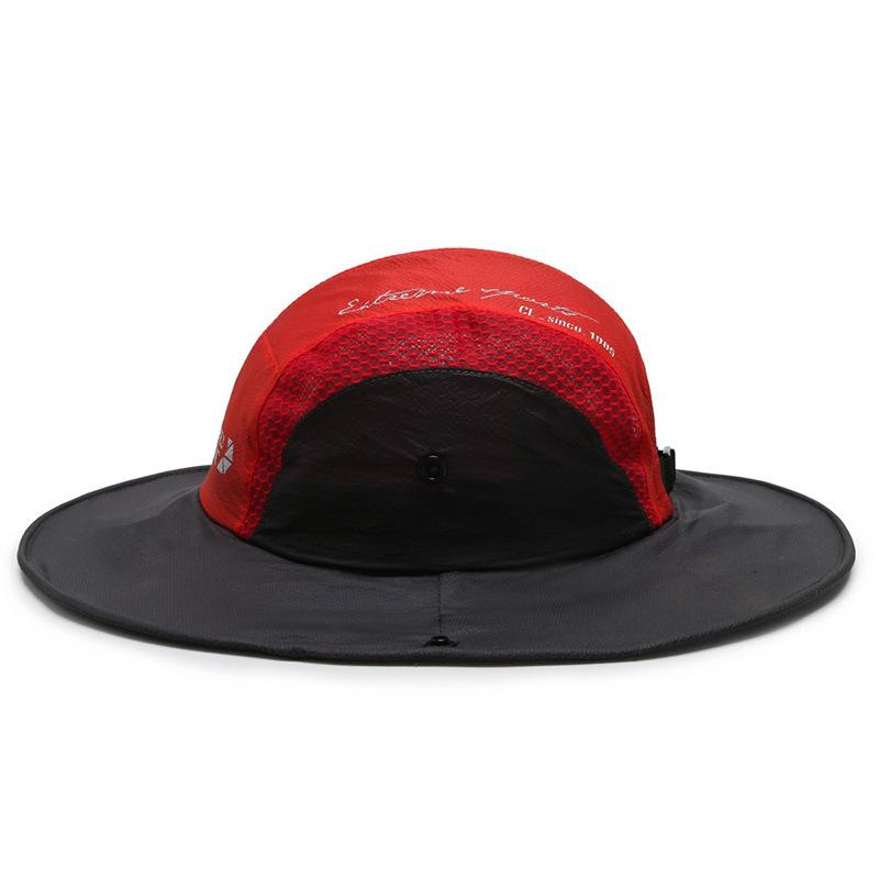 New mesh breathable bucket hat men's and women's outdoor shading big edge sun hat fishing hat
